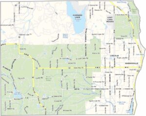 Alcona County Map, Michigan