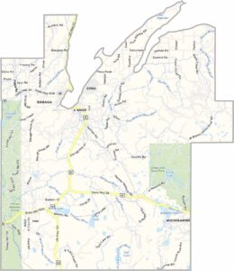 Baraga County Map, Michigan
