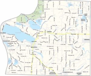 Benzie County Map, Michigan