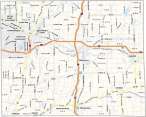 Calhoun County Map, Michigan