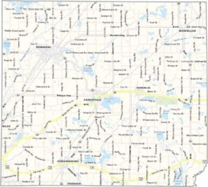 Cass County Map, Michigan