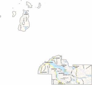 Charlevoix County Map, Michigan