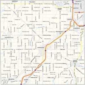 Eaton County Map, Michigan