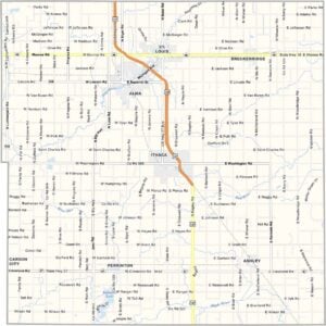 Gratiot County Map, Michigan