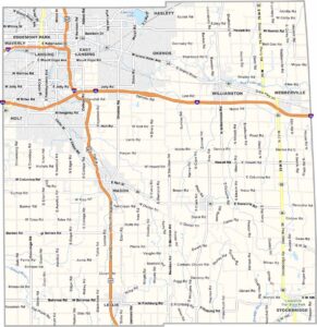 Ingham County Map, Michigan