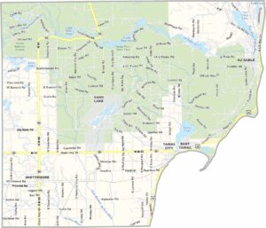 Iosco County Map, Michigan