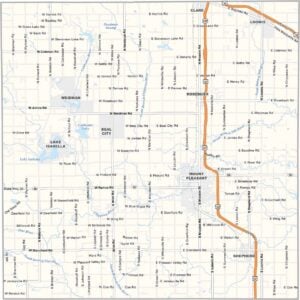 Isabella County Map, Michigan