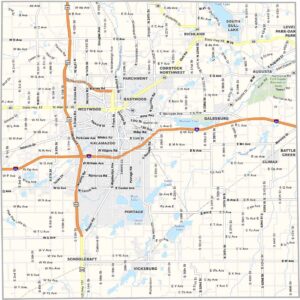 Kalamazoo County Map, Michigan