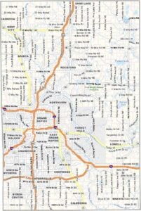 Kent County Map, Michigan