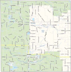 Lake County Map, Michigan