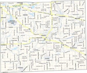 Lenawee County Map, Michigan