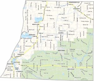 Manistee County Map, Michigan