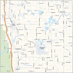 Mecosta County Map, Michigan