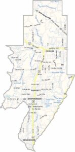 Menominee County Map, Michigan