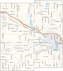 Midland County Map, Michigan
