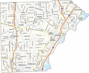 Monroe County Map, Michigan