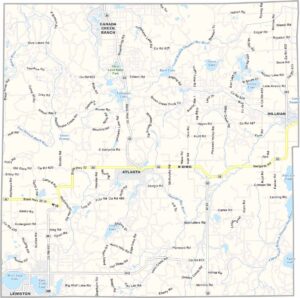 Montmorency County Map, Michigan