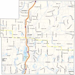 Otsego County Map, Michigan