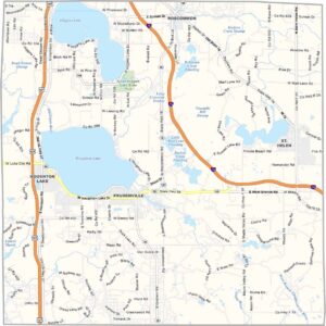 Roscommon County Map, Michigan