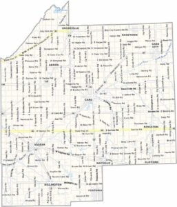 Tuscola County Map, Michigan