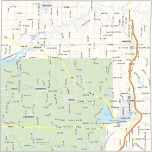 Wexford County Map, Michigan