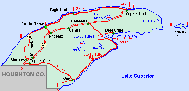 keweenaw county map