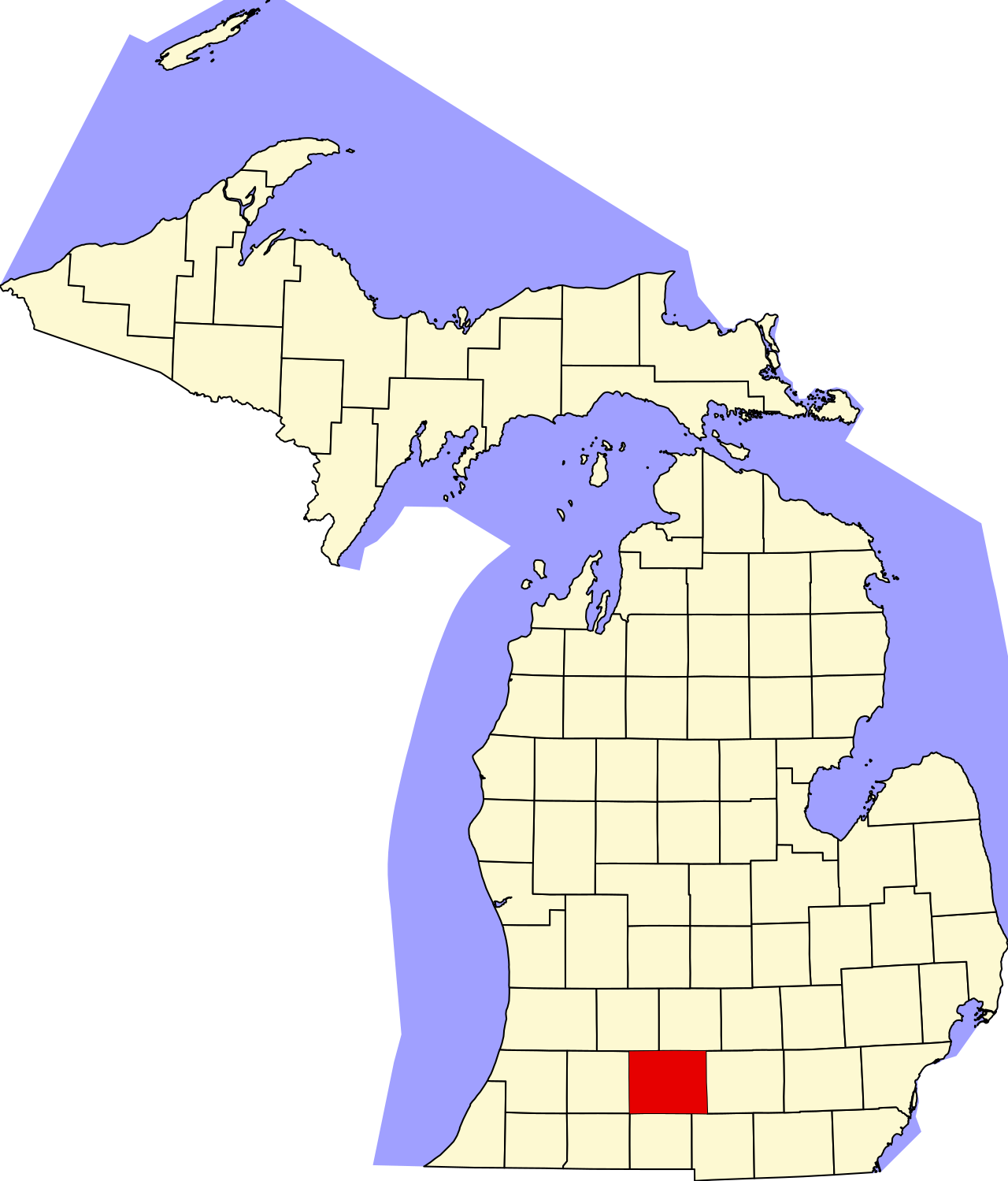 Calhoun County Map Michigan Geographic Locator